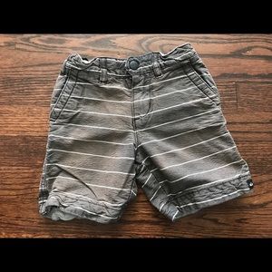 Quicksilver Shorts Gray and White Stripe Boys